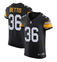 Mens Nike Pittsburgh Steelers 36 Jerome Bettis Black Team Color Vapor Untouchable Elite Player Jersey