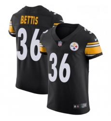 Mens Nike Pittsburgh Steelers 36 Jerome Bettis Black Team Color Vapor Untouchable Elite Player NFL Jersey