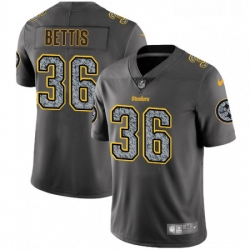 Mens Nike Pittsburgh Steelers 36 Jerome Bettis Gray Static Vapor Untouchable Limited NFL Jersey