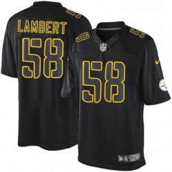 Mens Nike Pittsburgh Steelers 58 Jack Lambert Limited Black Impact NFL Jersey