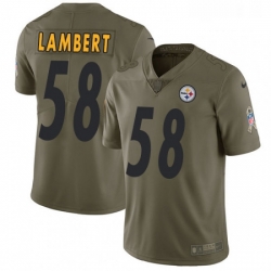 Mens Nike Pittsburgh Steelers 58 Jack Lambert Limited Olive 2017 Salute to Service NFL Jersey