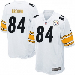 Mens Nike Pittsburgh Steelers 84 Antonio Brown Game White NFL Jersey