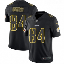 Mens Nike Pittsburgh Steelers 84 Antonio Brown Limited Black Rush Impact NFL Jersey