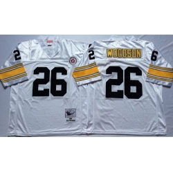 Mitchell And Ness Steelers #26 Woodson white Throwback Stitched NFL Jersey