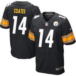 Nike Pittsburgh Steelers #14 Sammie Coates Black Team Color Mens Stitched NFL Elite Jersey