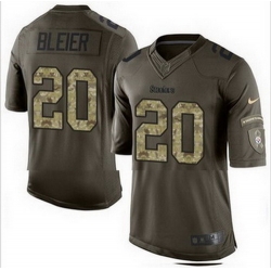 Nike Pittsburgh Steelers #20 Rocky Bleier Green Mens Stitched NFL Limited Salute to Service Jersey