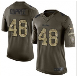 Nike Pittsburgh Steelers #48 Bud Dupree Green Men 27s Stitched NFL Limited Salute to Service Jersey