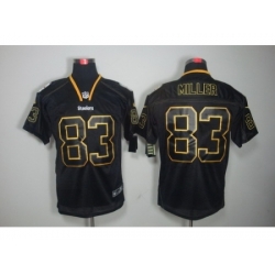 Nike Pittsburgh Steelers 83 Heath Miller Black Elite Lights Out NFL Jersey