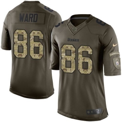 Nike Pittsburgh Steelers #86 Hines Ward Green Men 27s Stitched NFL Limited Salute to Service Jersey