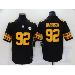 Nike Pittsburgh Steelers 92 James Harrison Black Color Rush Limited Jersey