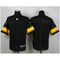 Nike Pittsburgh Steelers Blank Black(Gold No.) Mens Stitched NFL Elite Jersey