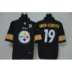 Nike Steelers 19 JuJu Smith Schuster Black Team Big Logo Number Vapor Untouchable Limited Jersey