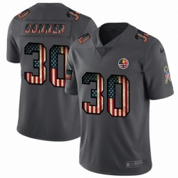 Nike Steelers 30 James Conner 2019 Salute To Service USA Flag Fashion Limited Jersey