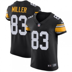 Nike Steelers #83 Heath Miller Black Alternate Mens Stitched NFL Vapor Untouchable Elite Jersey