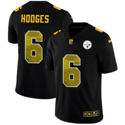 Pittsburgh Steelers 6 Devlin Hodges Men Black Nike Golden Sequin Vapor Limited NFL Jersey