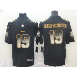 Steelers 19 JuJu Smith Schuster Black Arch Smoke Vapor Untouchable Limited Jersey