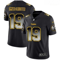 Steelers 19 JuJu Smith Schuster Black Men Stitched Football Vapor Untouchable Limited Smoke Fashion Jersey