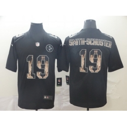 Steelers 19 JuJu Smith Schuster Black Statue Of Liberty Limited Jersey