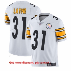 Steelers 31 Justin Layne White Men Stitched Football Vapor Untouchable Limited Jersey