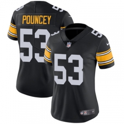 Nike Steelers #53 Maurkice Pouncey Black Alternate Womens Stitched NFL Vapor Untouchable Limited Jersey