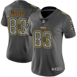 Nike Steelers #83 Heath Miller Gray Static Womens NFL Vapor Untouchable Game Jersey