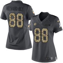 Nike Steelers #88 Darrius Heyward Bey Black Womens Stitched NFL Limited 2016 Salute to Service Jersey