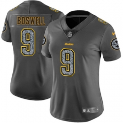 Nike Steelers #9 Chris Boswell Gray Static Womens NFL Vapor Untouchable Game Jersey