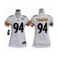 Nike Women NFL Pittsburgh Steelers #94 Lawrence Timmons white Jerseys