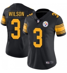 Women Pittsburgh Steelers 3 Russell Wilson RUsh F U S E Vapor Untouchable Limited Football Stitched Jersey