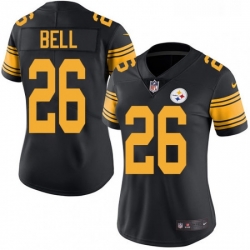 Womens Nike Pittsburgh Steelers 26 LeVeon Bell Elite Black Rush Vapor Untouchable NFL Jersey