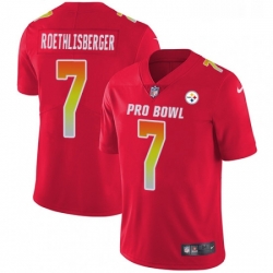 Womens Nike Pittsburgh Steelers 7 Ben Roethlisberger Limited Red 2018 Pro Bowl NFL Jersey