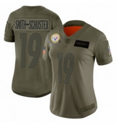 Womens Pittsburgh Steelers 19 JuJu Smith Schuster Limited Camo 2019 Salute to Service Football Jersey