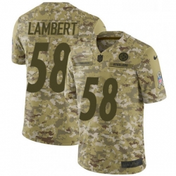 Youth Nike Pittsburgh Steelers 58 Jack Lambert Limited Camo 2018 Salute to Service NFL Jersey