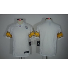 Youth Nike Pittsburgh Steelers Blank White Limited Jerseys