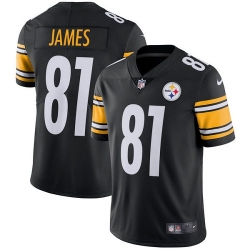 Youth Nike Steelers #81 Jesse James Black Team Color Stitched NFL Vapor Untouchable Limited Jersey