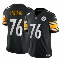 Youth Pittsburgh Steelers 76 Troy Fautanu Black 2024 Draft F U S E  Vapor Untouchable Limited Stitched Jersey