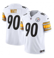 Youth Pittsburgh Steelers 90 T  J  Watt White 2023 F U S E  Vapor Untouchable Limited Stitched Football Jersey