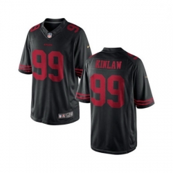 Men Nike 49ers 99 Javon Kinlaw Black Game Stitched NFL Jersey