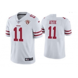 Men Nike San Francisco 49ers 11 Brandon Aiyuk White 75th Anniversary Vapor Untouchable Limited Jersey