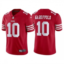 Men San Francisco 49ers 10 Jimmy Garoppolo 2022 New Scarlet Vapor Untouchable Stitched Football Jersey