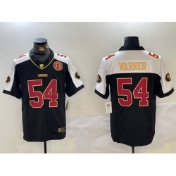 Men San Francisco 49ers 54 Fred Warner Black F U S E  Mexico Vapor Limited Stitched Football Jersey 2