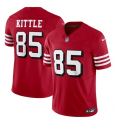 Men San Francisco 49ers 85 George Kittle New Red 2023 F U S E  Vapor Untouchable Limited Stitched Football Jersey