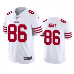 Men San Francisco 49ers 86 Danny Gray 2022 White Vapor Untouchable Stitched Football Jersey