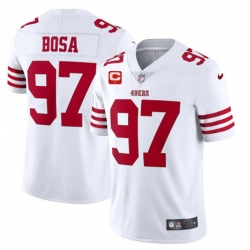 Men San Francisco 49ers 97 Nike Bosa 2022 White With 1 Star C Patch Vapor Untouchable Limited Stitched Football Jersey