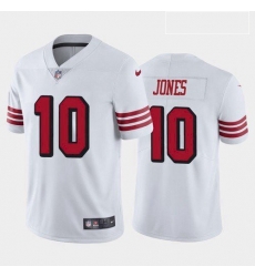 Men San Francisco 49ers Mac Jones Color Rush White 2021 Draft Jersey