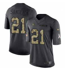 Mens Nike San Francisco 49ers 21 Deion Sanders Limited Black 2016 Salute to Service NFL Jersey