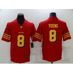 Men's San Francisco 49ers #8 Steve Young Red Gold Untouchable Limited Jersey