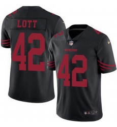 Nike 49ers #42 Ronnie Lott Black Youth Stitched NFL Limited Rush Jersey