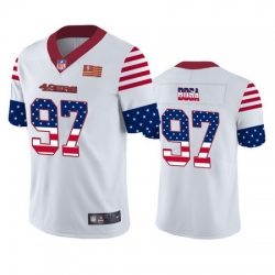 Nike 49ers 97 Nick Bosa White USA Flag Fashion Limited Jersey