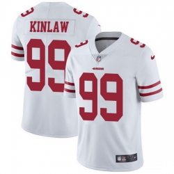 Nike 49ers 99 Javon Kinlaw White Men Stitched NFL Vapor Untouchable Limited Jersey